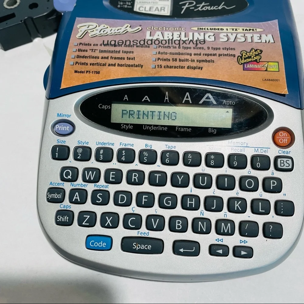 Brother P Touch 1750 electronic Label Maker extra Cartridge